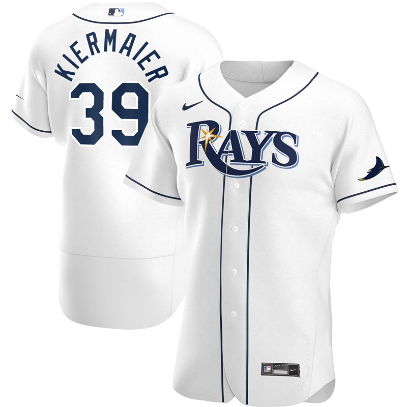 2020 MLB Men Tampa Bay Rays #39 Kevin Kiermaier Nike White Home 2020 Authentic Player Jersey 1